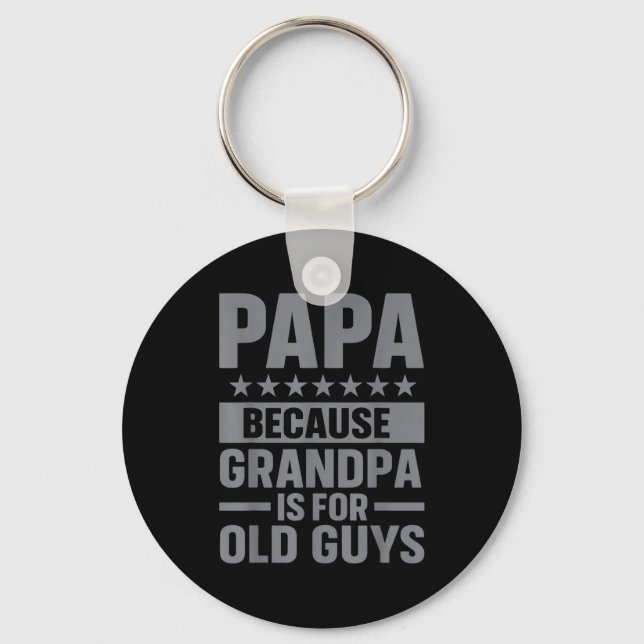 Funny Papa Art For Grandpa From Grandkids Father's Nyckelring (Framsida)