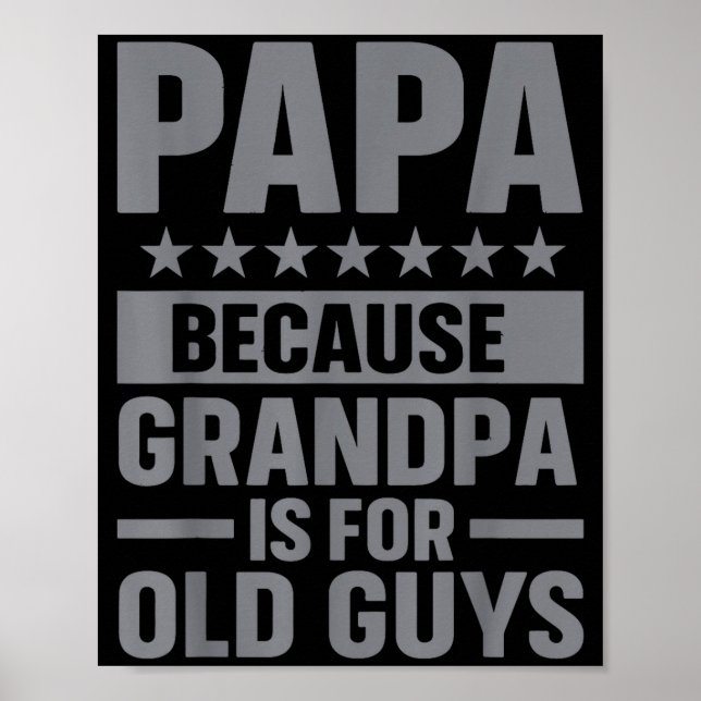 Funny Papa Art For Grandpa From Grandkids Father's Poster (Framsidan)