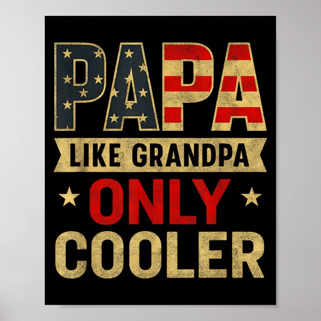 Funny Papa Art For Grandpa From Grandkids Father's Poster (Framsidan)