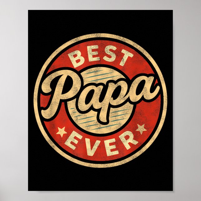 Funny Papa Art For Grandpa From Grandkids Father's Poster (Framsidan)