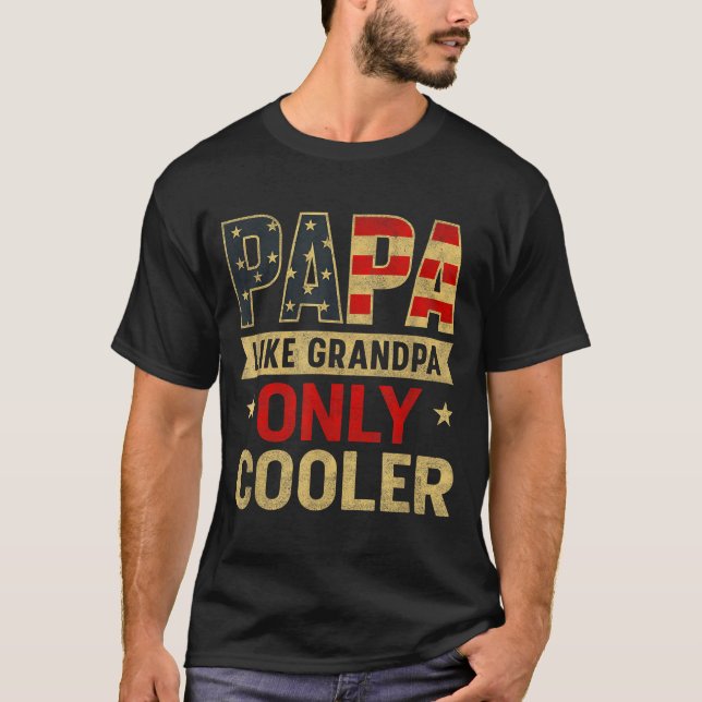 Funny Papa Art For Grandpa From Grandkids Father's T Shirt (Framsida)