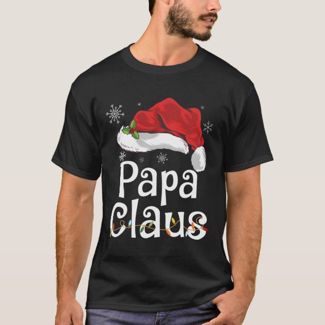 Funny Papa Claus Christmas T-Shirt Pajamas Santa G (Framsida)