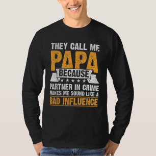 Funny PapaGrandpa Papi Papaw från Barnbarn Pappa T Shirt