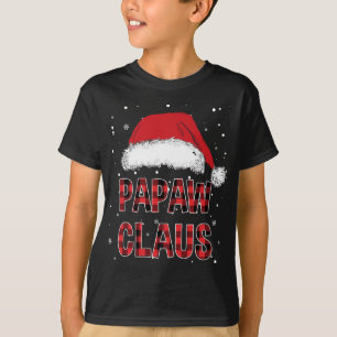 Funny Papaw Claus Red Plade julfamiljen Pjs M T Shirt