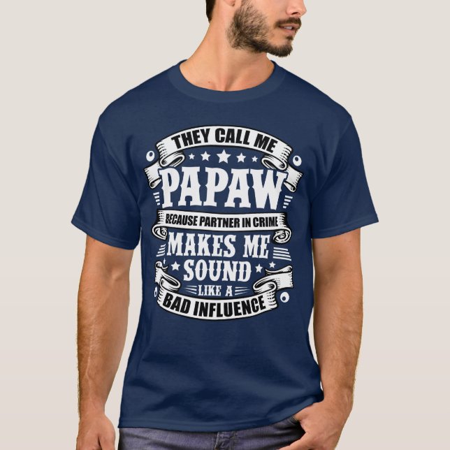Funny Papaw Grandfar Step Pappa Far r T Shirt (Framsida)