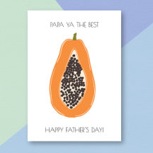 Funny Papaya Fars dag Card