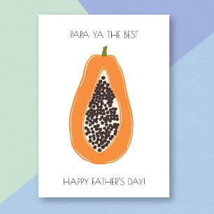 Funny Papaya Fars dag Card Kort