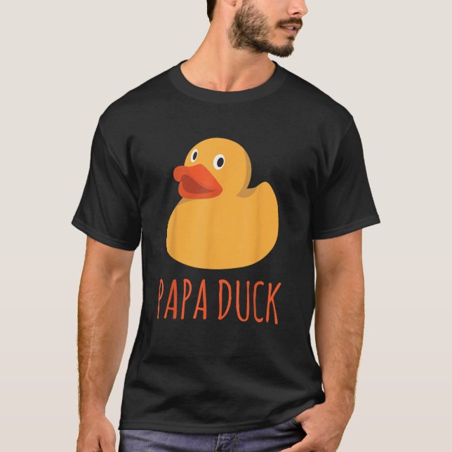 Funny Pappa Anka Rubber Ducky Family Matching Fath T Shirt (Framsida)