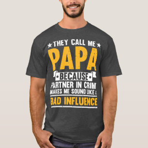 Funny Pappa Art för morfar morfar Papi Pa T Shirt