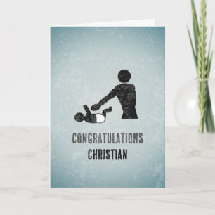 Funny pappa - Baby Byt faderskap Anpassningsbar Kort