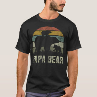 Funny Pappa Bear Shirts, Unge 2 Kids Fars dag Gra T Shirt