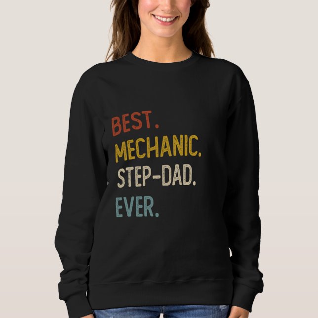 Funny Pappa Best Mechanic Step-Pappa någonsin shir T Shirt (Framsida)