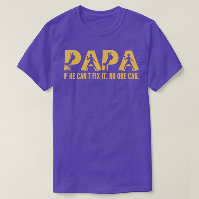 Funny Pappa Birthday 4 T Shirt (Design framsida)