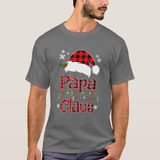 Funny Pappa Claus jul Red Play Pajamas Santa T Shirt (Framsida)