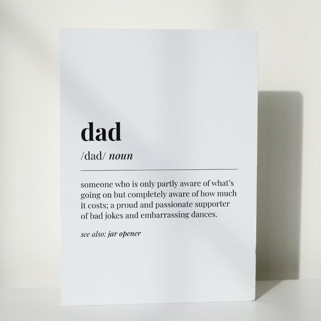 Funny Pappa Definition Kort (Skapare uppladdad)