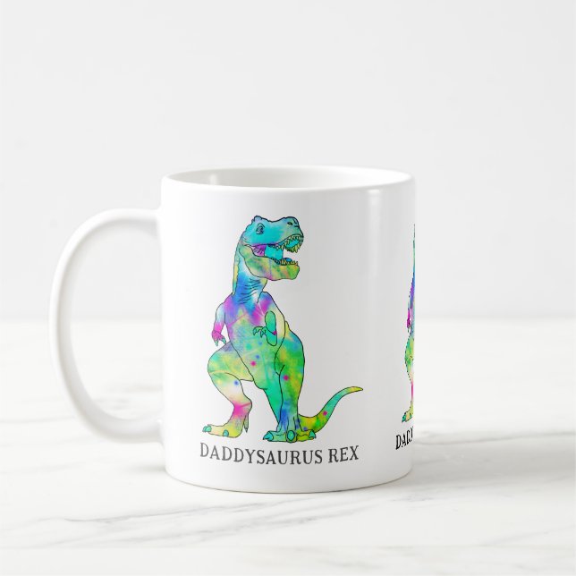 Funny Pappa Dinosaur Quote Kaffemugg (Vänster)