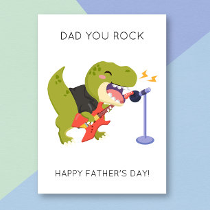 Funny Pappa Du Sten Dino Pun Fars dag-kort Kort