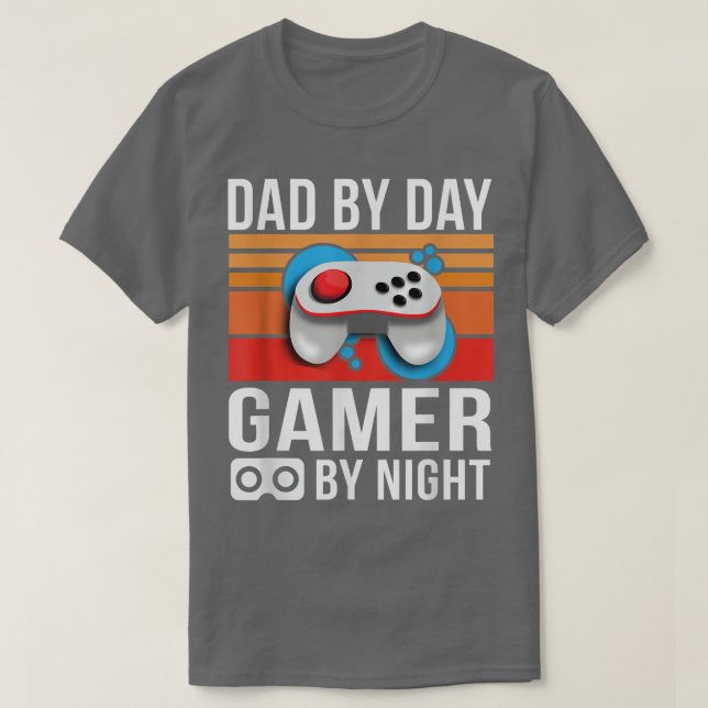 Funny Pappa efter dagspelaren efter Far nattetid T Shirt (Design framsida)