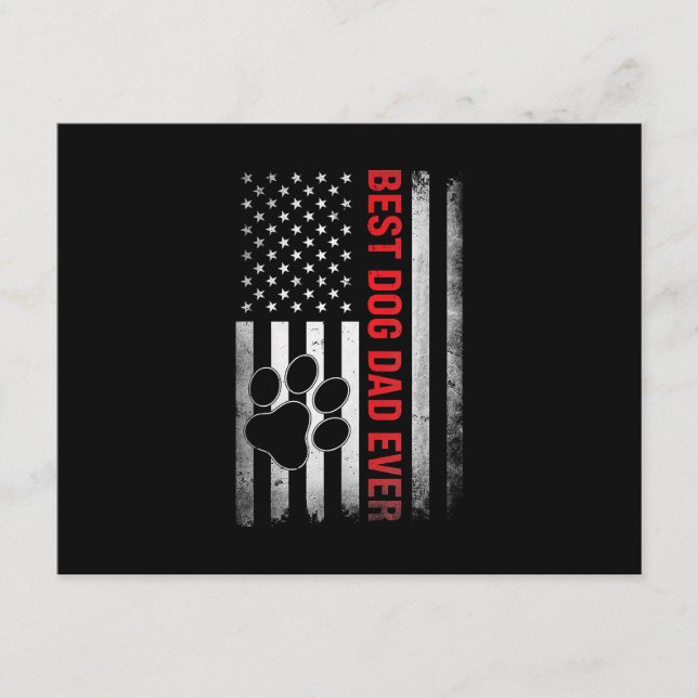 Funny Pappa Fars dag Hund Pappa Tilläggskort (Framsida)