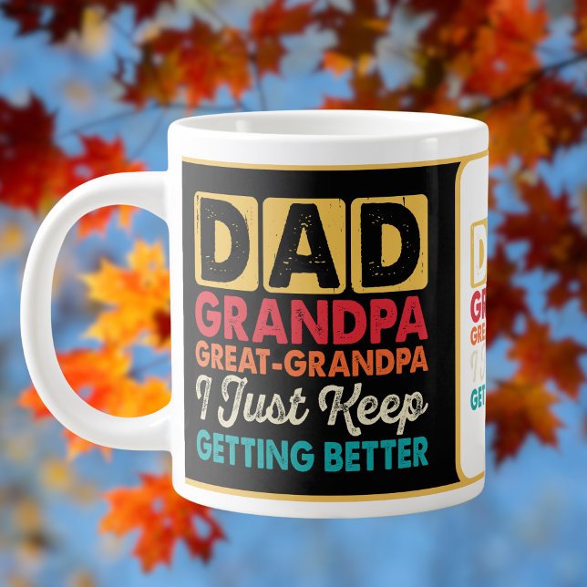 Funny "Pappa Grandpa Underbar-Grandpa" Jumbo Mugg (Skapare uppladdad)