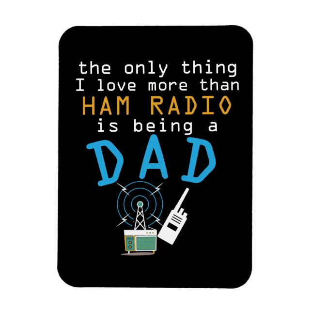 Funny Pappa Ham Radio Fars dag Amateur Manar Gift Magnet (Vertikal)