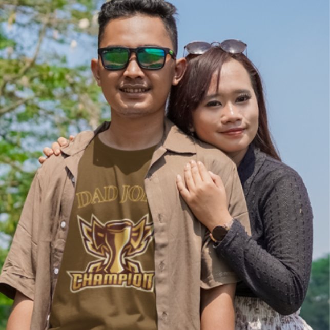 Funny Pappa Joke Champion Trophy T Shirt (Skapare uppladdad)