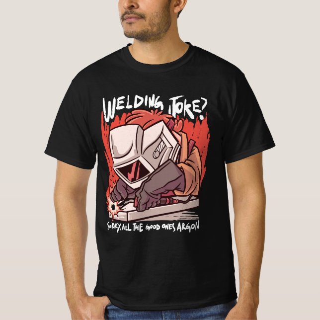 Funny Pappa Joke Welder T Shirt (Framsida)