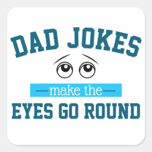 Funny Pappa Jokes Far Pun Fyrkantigt Klistermärke