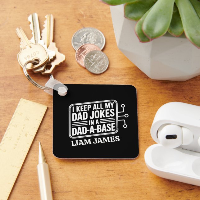 Funny Pappa Jokes Fars dag-gåva till pappa Nyckelring (Skrivbord)
