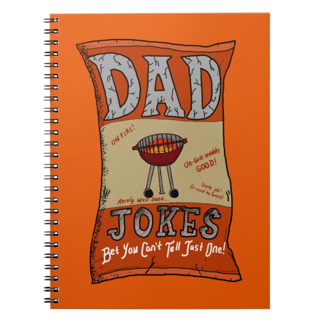 Funny Pappa Jokes Fars dag Grilling Quote T-Shirt Anteckningsbok (Framsidan)