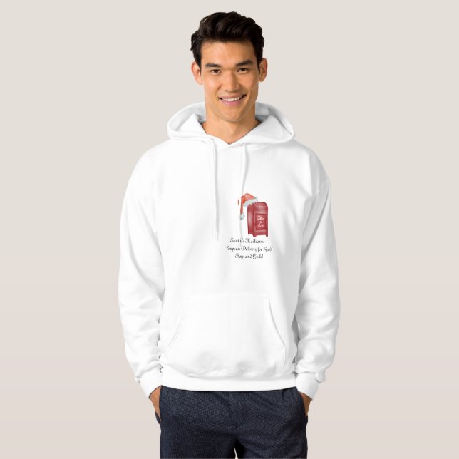 Funny Pappa jul Hoodie | Santa's Mailroom (Hel framsida)