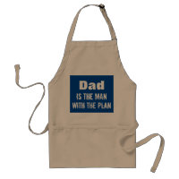 Funny Pappa Man Plan Typography Grilling Apron