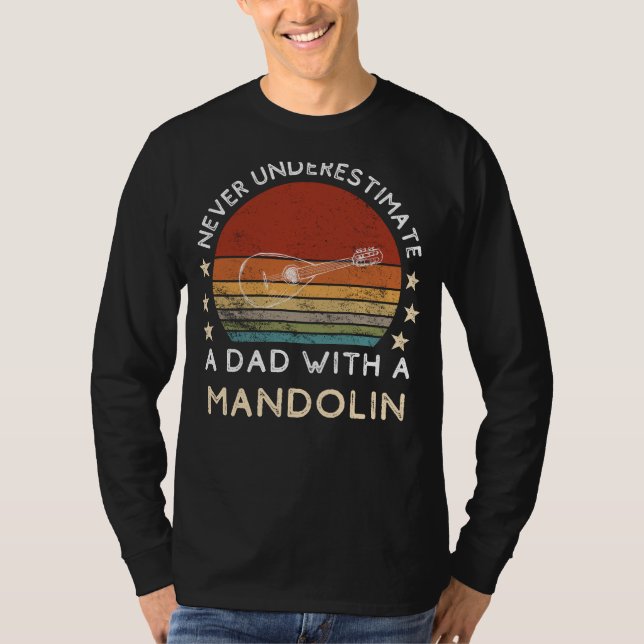Funny Pappa Mandolin Tee - Pappor Musical Talent & (Framsida)