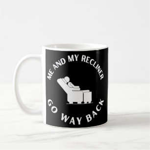 Funny Pappa Meme och Min Recliner Go Way Back Joke Kaffemugg