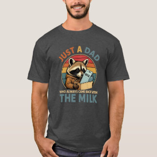 Funny Pappa Mjölk Shirt | Raccoon Design T Shirt