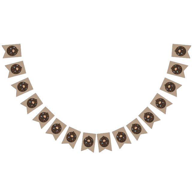 Funny Pappa Monster Kärlek Coffee Bunting Flaggor (Alla)