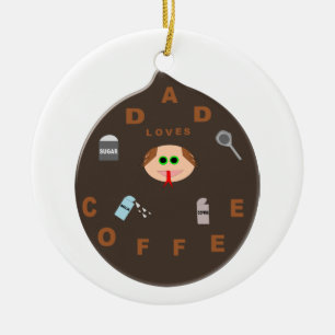 Funny Pappa Monster Kärlek Coffee Ornament
