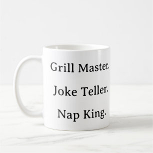 Funny Pappa Mugg - Grill Master Joke Teller Nap Ku