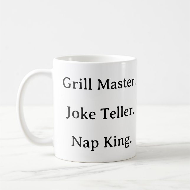 Funny Pappa Mugg - Grill Master Joke Teller Nap Ku (Vänster)