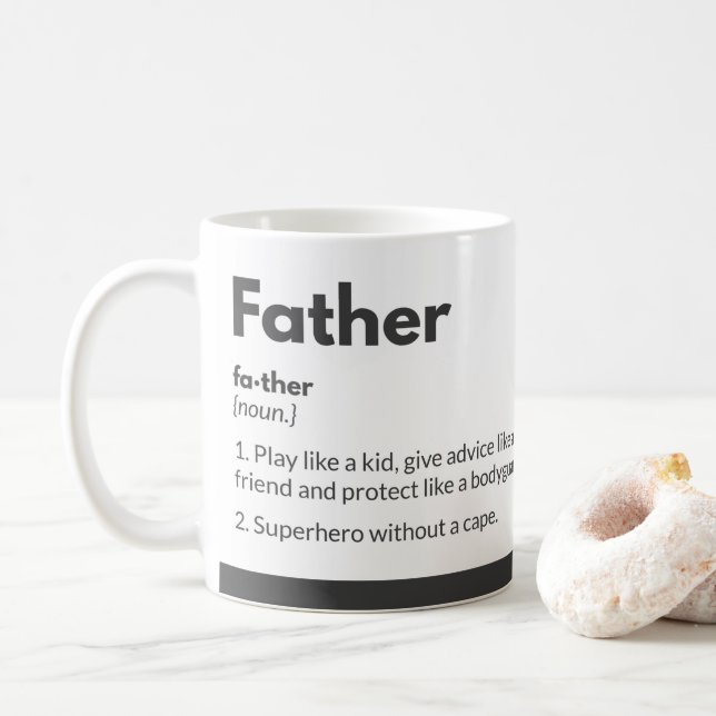 Funny pappa mugg Witty Typography Quote Superhjält (Med munk)