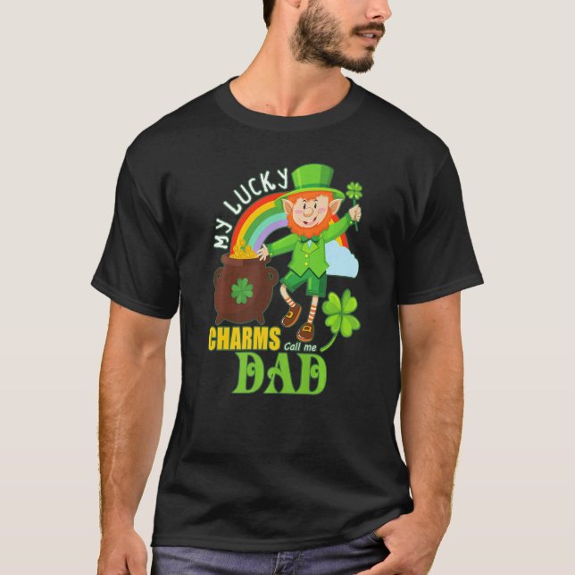 Funny Pappa Paddy Day St Patricks Lucky Charms Cal T Shirt (Framsida)
