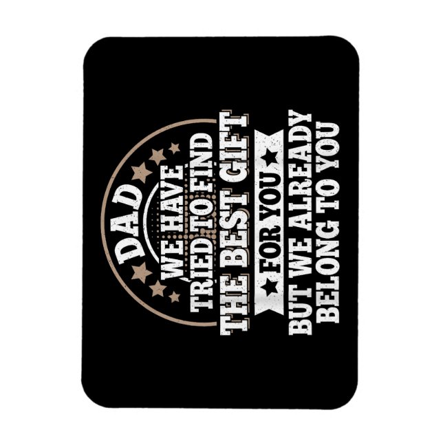 Funny Pappa Sayed Graphic Vintage Pappa Far Magnet (Vertikal)