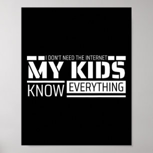 Funny Pappa Shirt från Kids Manar Funny Fars dag D Poster