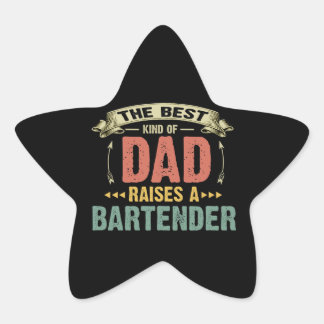 Funny pappa stjärnformat klistermärke