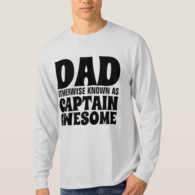 FUNNY PAPPA T-Shirts CAPTAIN FANTASTISK (Framsida)