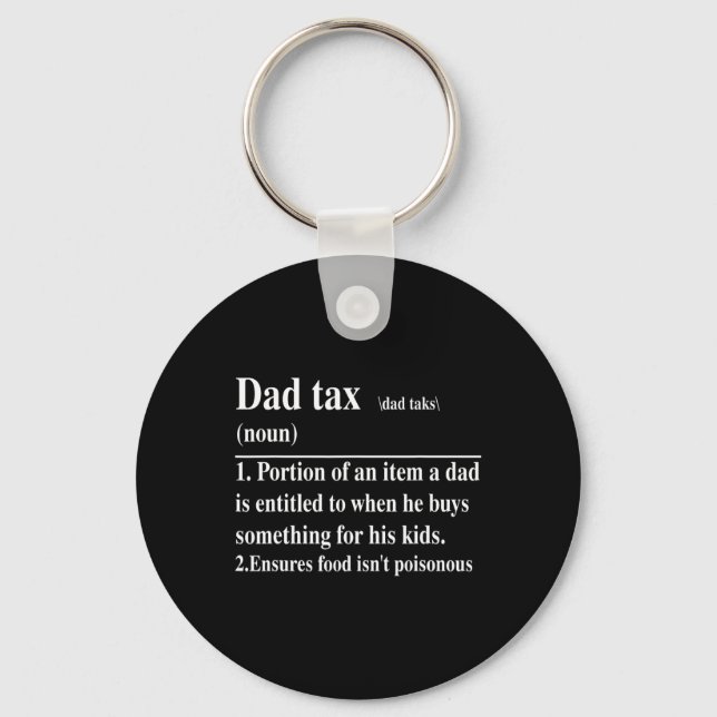 Funny Pappa Tax Definition Fars dag Nyckelring (Framsida)