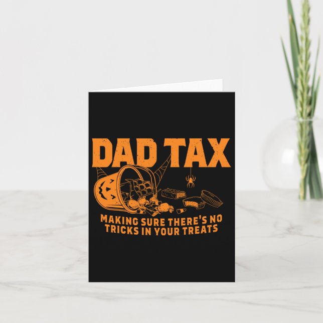 Funny Pappa Tax Halloween Kort (Framsida)