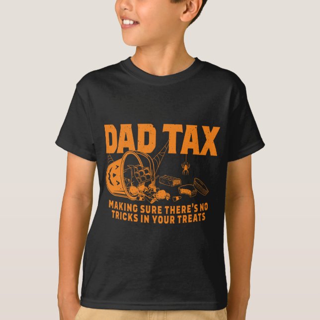 Funny Pappa Tax Halloween T Shirt (Framsida)