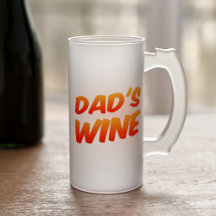 Funny Pappa Vin Frosted Beer Stein