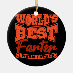Funny Pappa Worlds Best Farter I Elak Far Julgransprydnad Keramik